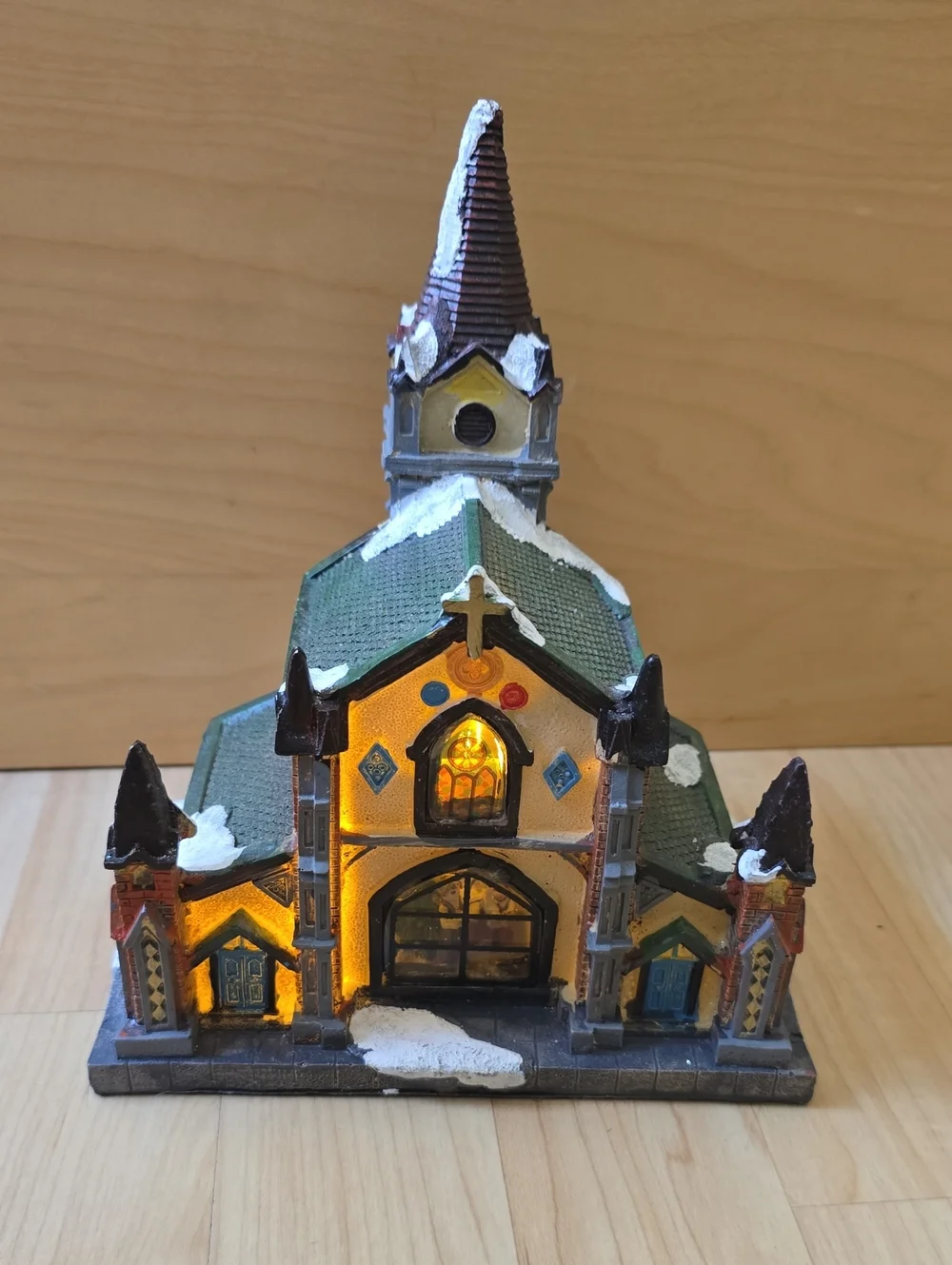 Holiday Time Village Church With Light Christmas Decoration 8